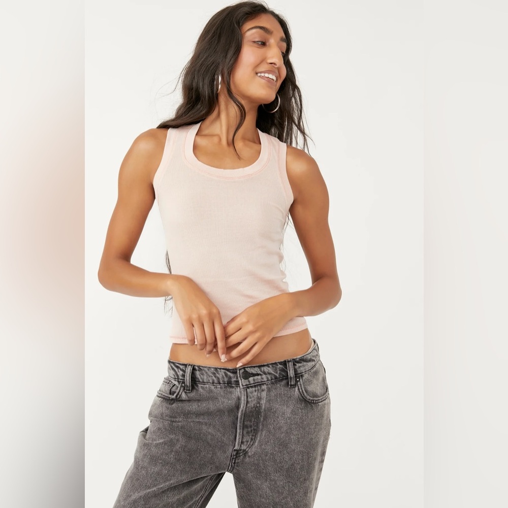 FREE PEOPLE INTIMATES U-NECK TANK - ISLAND ROSE NWT